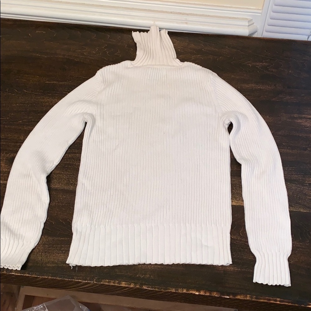 Sonoma white tickle neck sweater